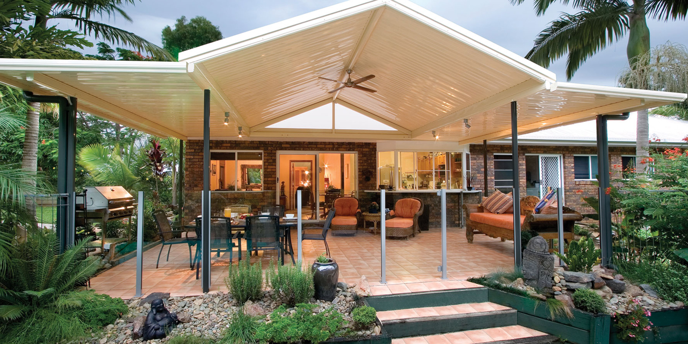 Backyard Patio with Gable roof Stratco Installer Northern Beaches