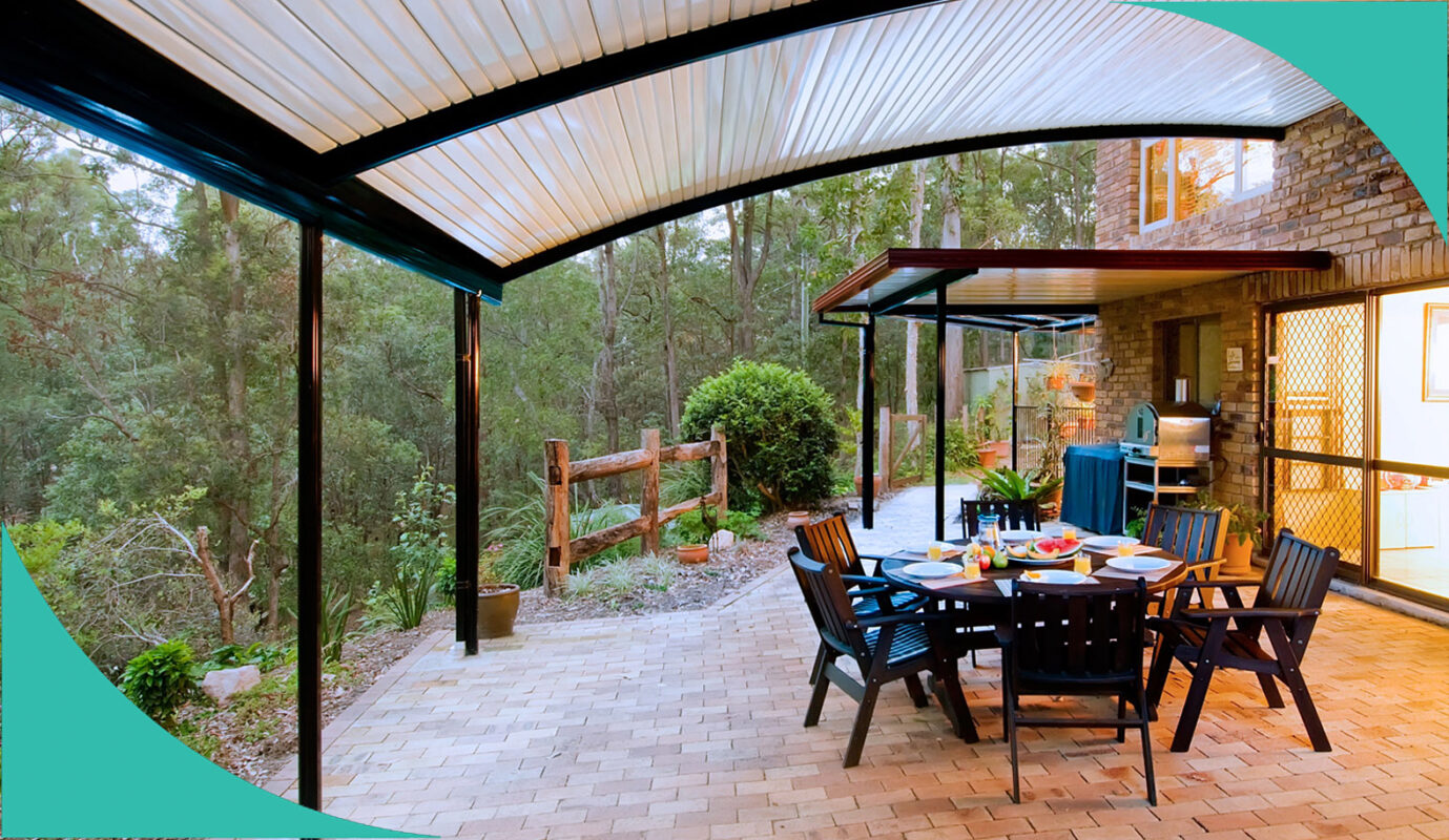 Backyard Pergolas, Curved Polycarbonate Roof Backyard Patio installed in Adelaide and Northern Beaches